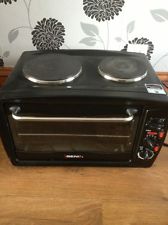 Table Top Mini Oven Cooker 2 Hob Plates Camping Caravaning Very Good Condition