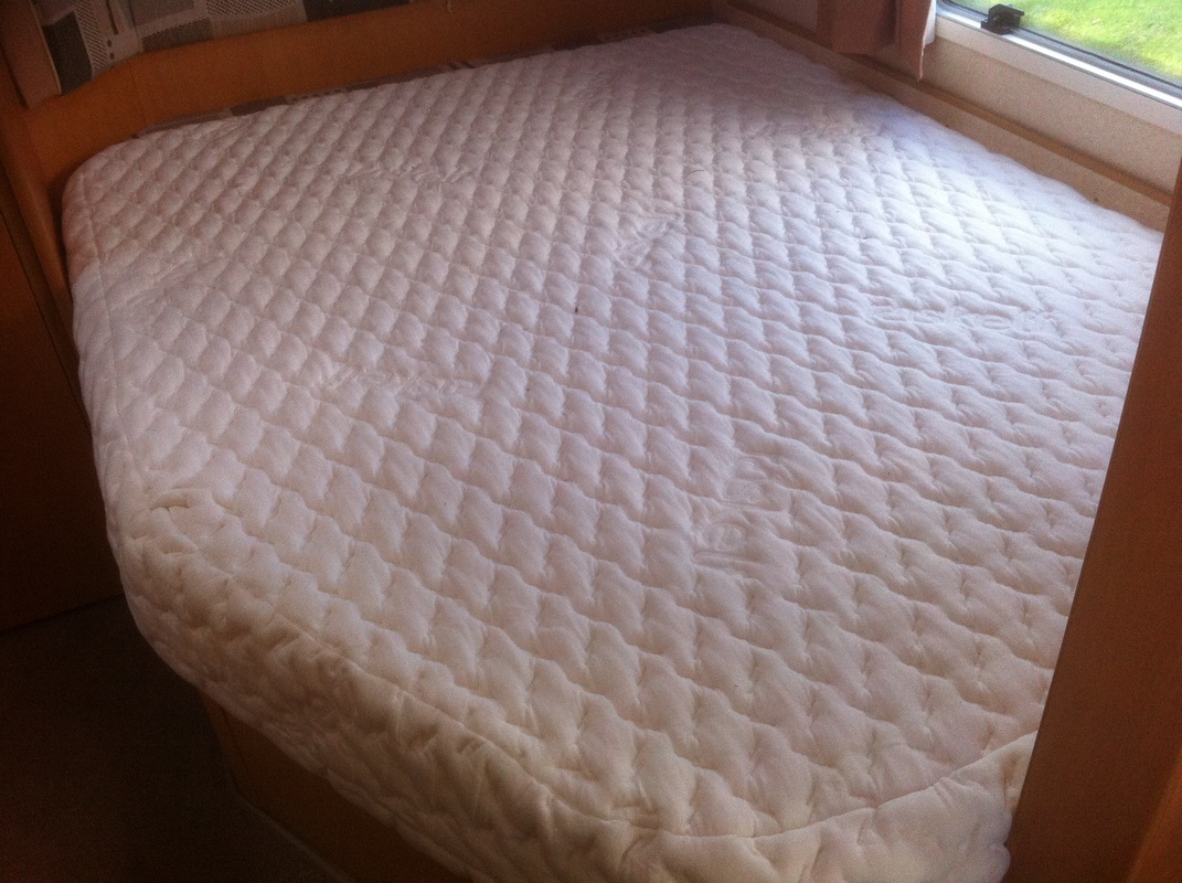 Full size mattress shaped for caravan