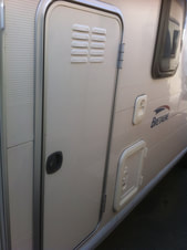Caravan locker side doors