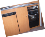 Sink drainer fridge oven and hob combination caravan campervan motorhome